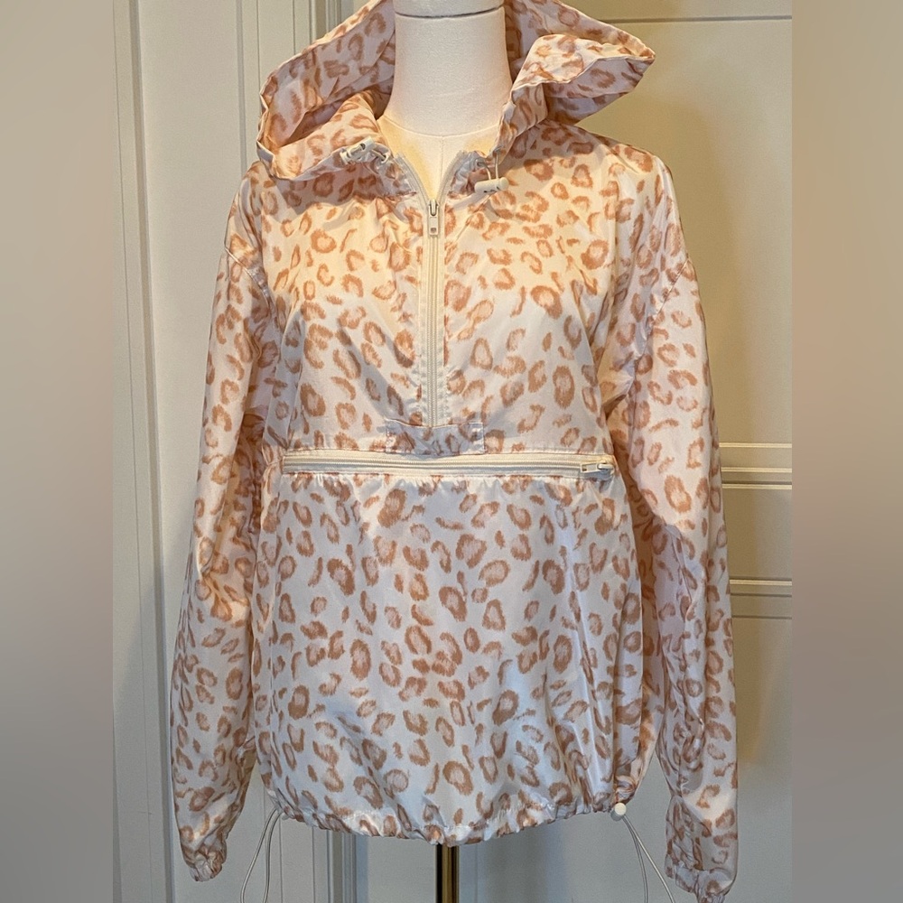 Thread & Supply Leopard Print Pullover Rain Jacke… - image 5